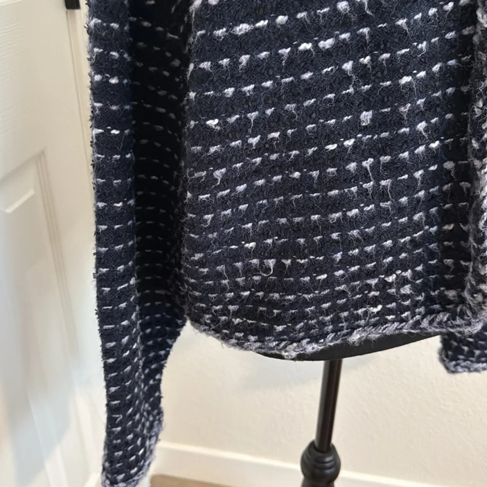 J. Crew Navy and Light Blue with Classic Tweed Lady Jacket - Picture 4 of 8